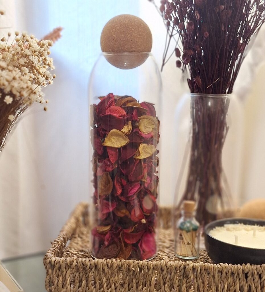 Arranjo Floral Perfumado em Vidro - Zen & Estilo