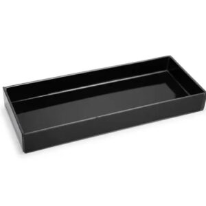 Bandeja de Vidro Preta 30x12cm