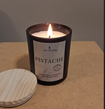 Vela Pistache Aromática 160g - Imagem 2