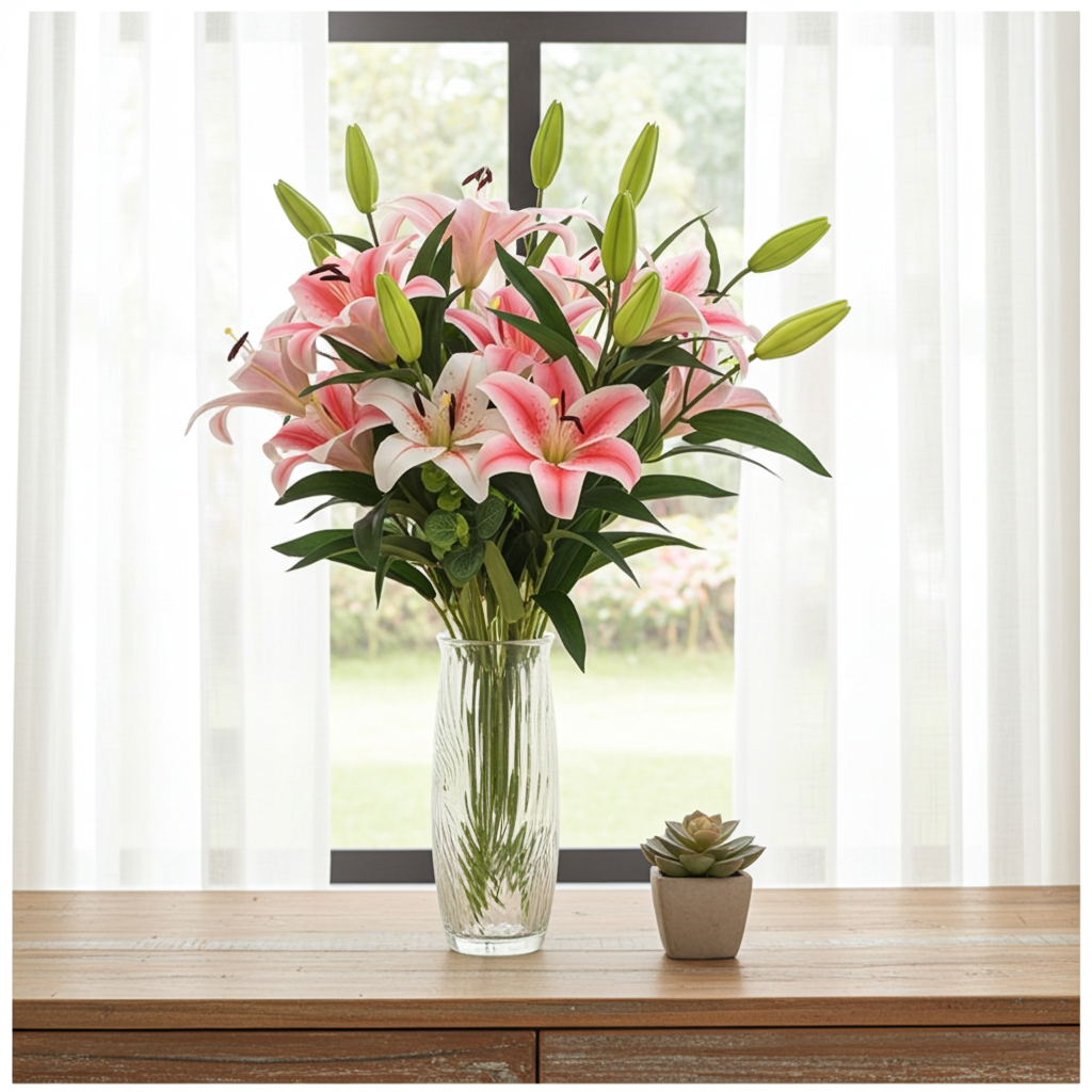 Buquê de Lírios Permanentes Hopsi