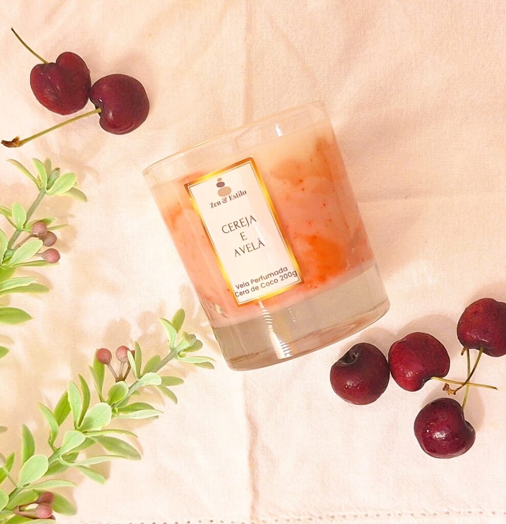 Vela Cereja e Avelã 200g