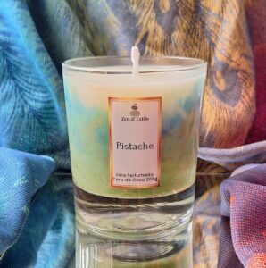 Vela Aromática de Pistache 200g Zen & Estilo