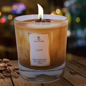 Vela Perfumada Café 200g - Zen & Estilo