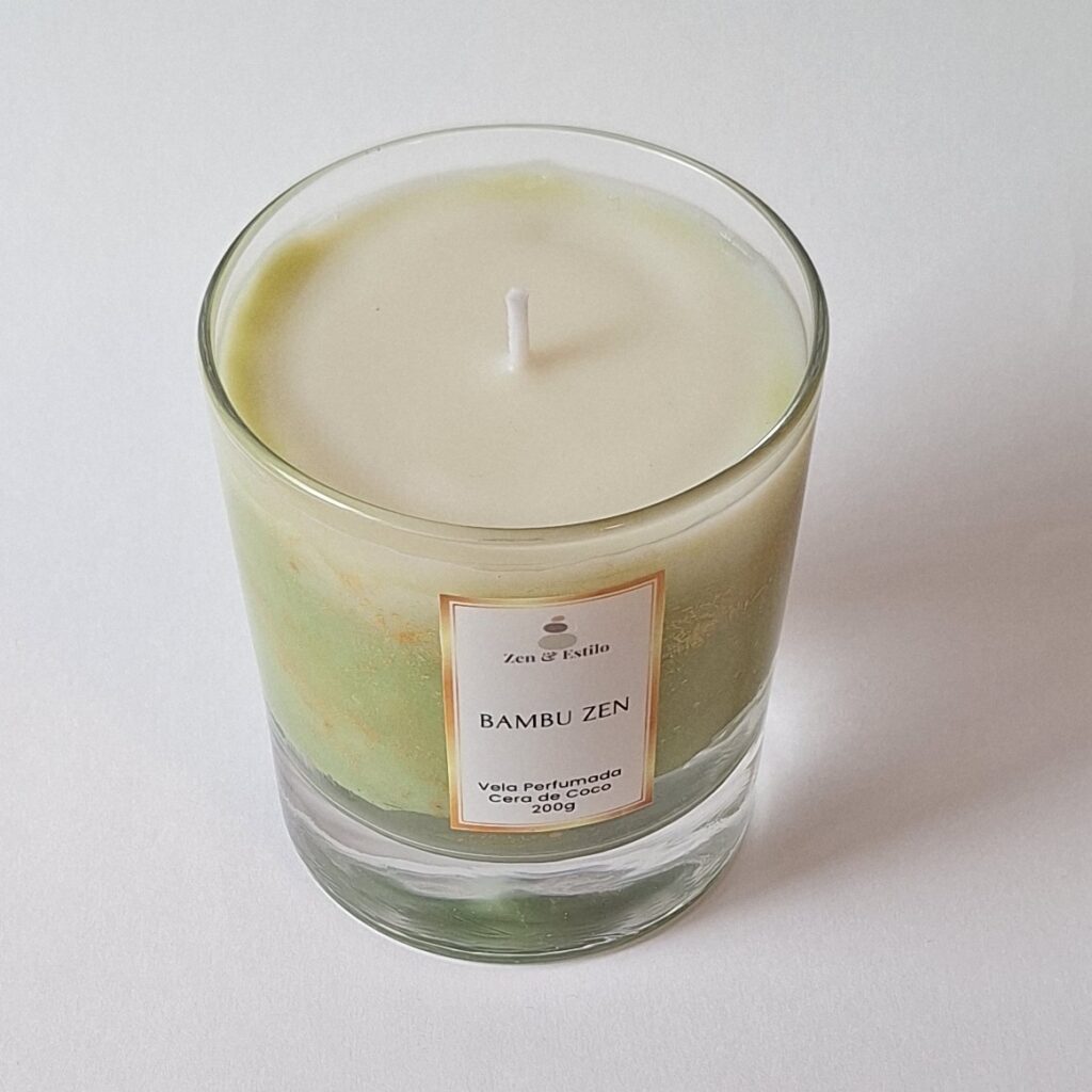Vela Perfumada Bambu Zen 200g – Aroma Refrescante - Zen & Estilo