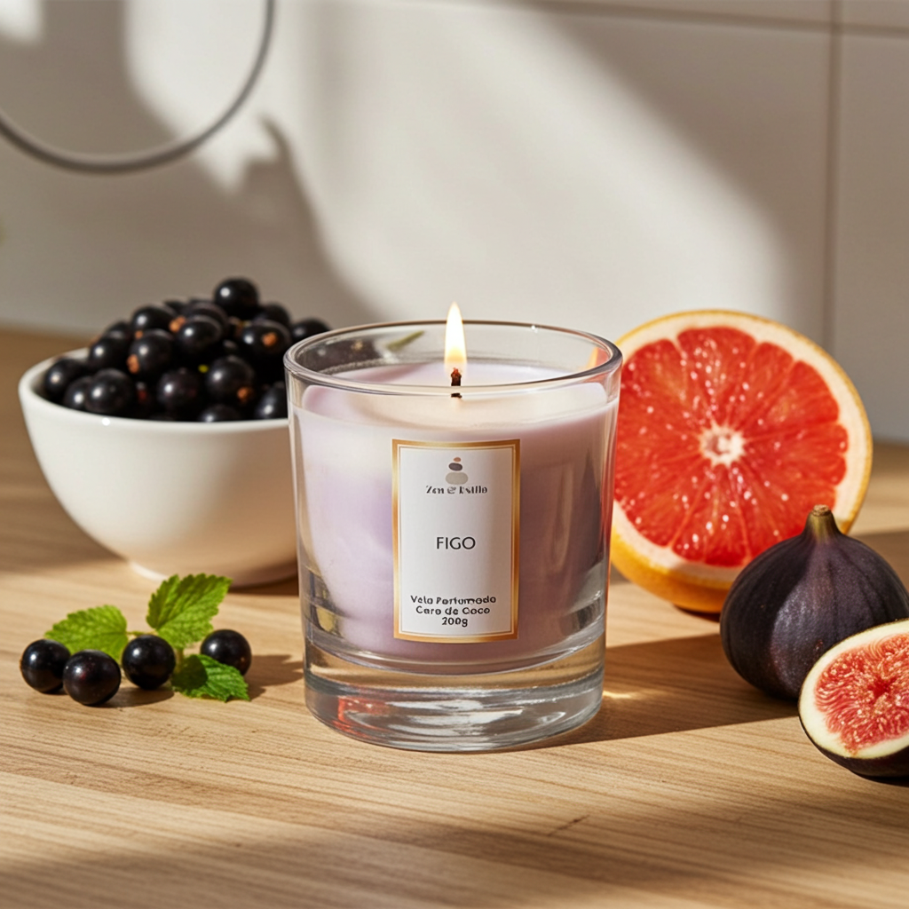 Vela Perfumada Figo 200g aromatica