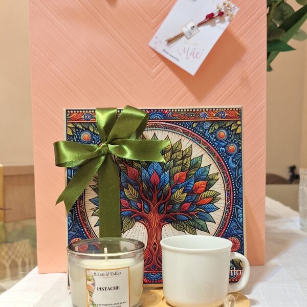 Kit Raízes do Amor com Vela Artesanal Perfumada Pistache Zen & Estilo