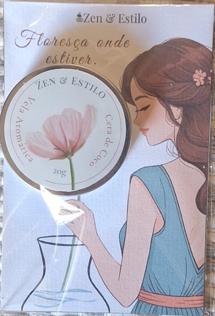 Mini Vela Aromática “Floresça” – 20g Zen & Estilo