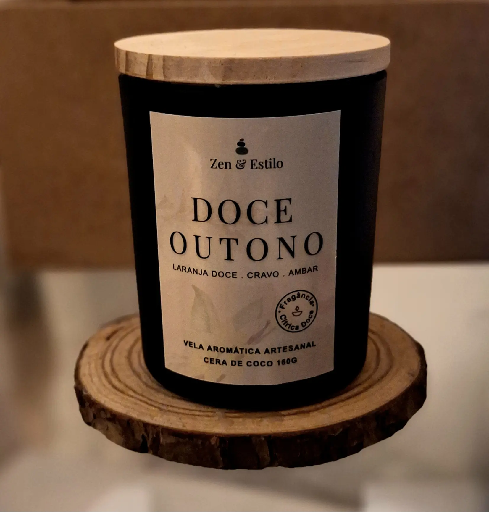 Vela Perfumada Doce Outono 160g – Zen & Estilo - Imagem 3