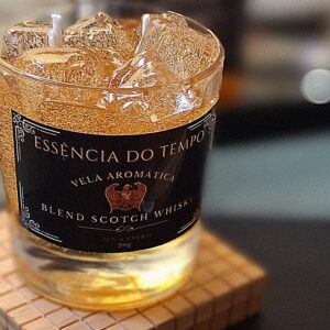 Vela Aromática Masculina de Whisky – Essência do Tempo
