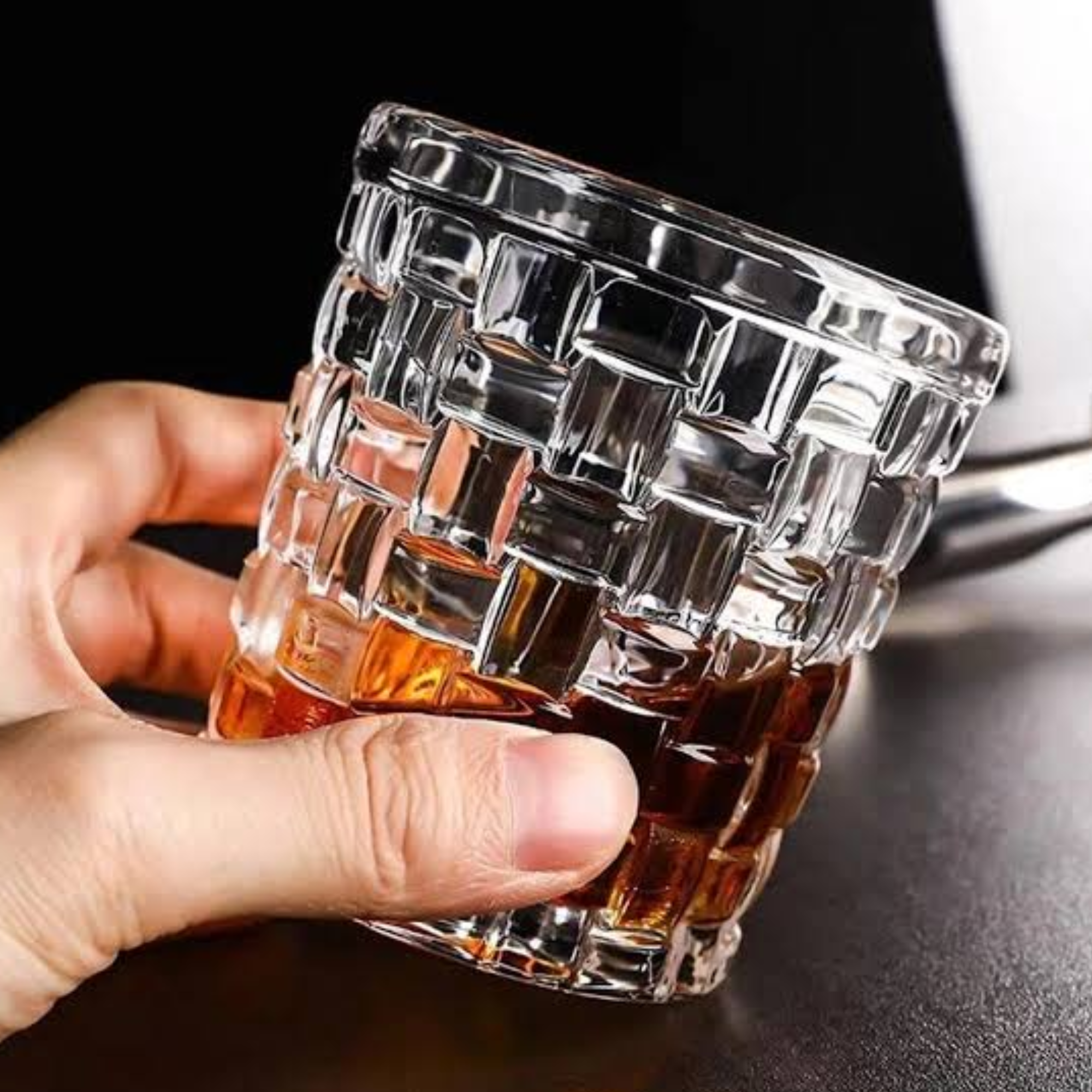 Cesta Masculina com copo whisky de vidro Whisky & Estilo