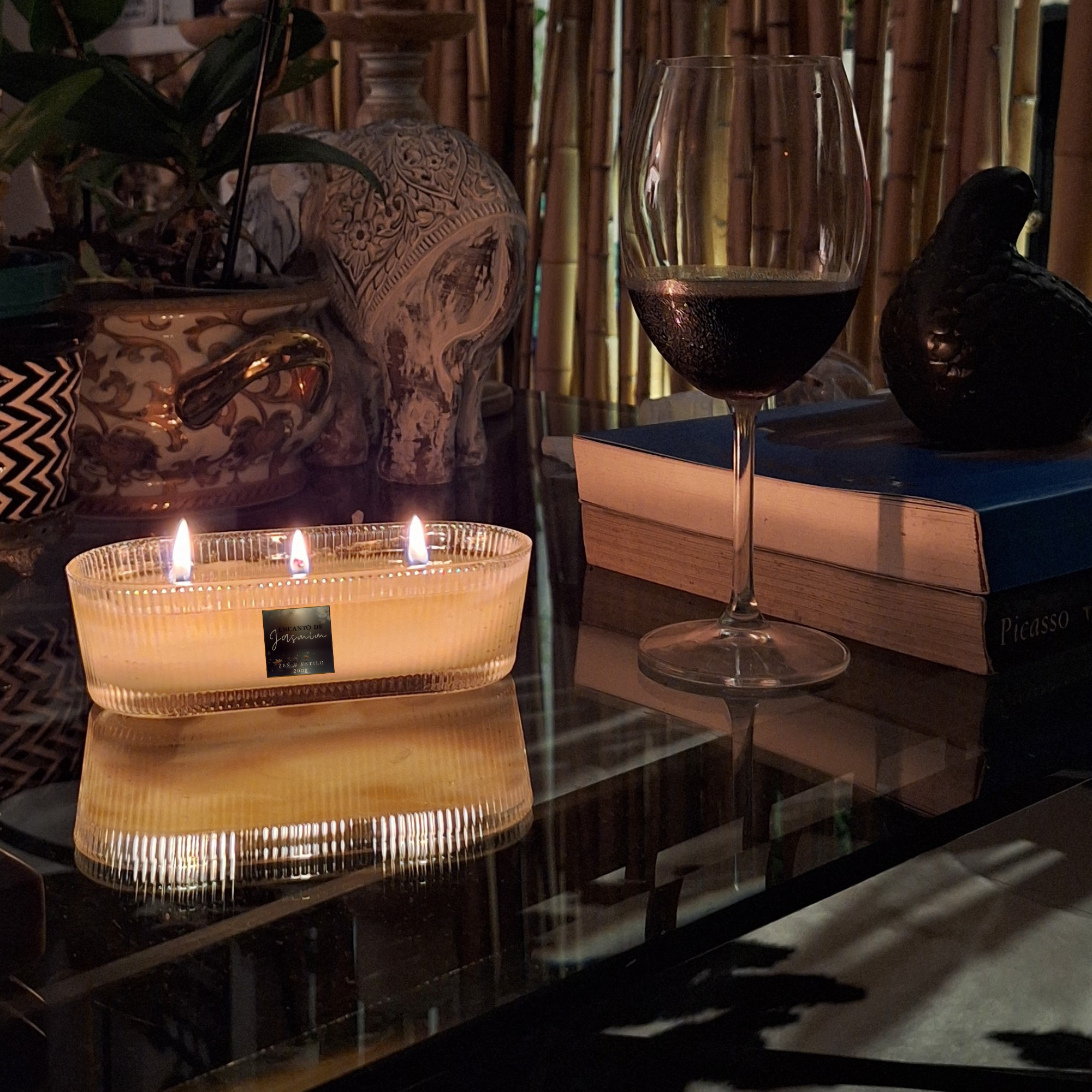 Vela Aromática Encanto de Jasmim 200g