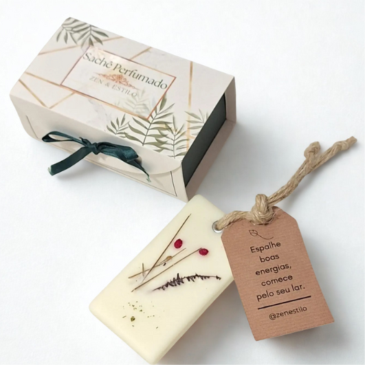 Sachê Perfumado Rastro de Orvalho Cera Vegetal Artesanal - Zen & Estilo