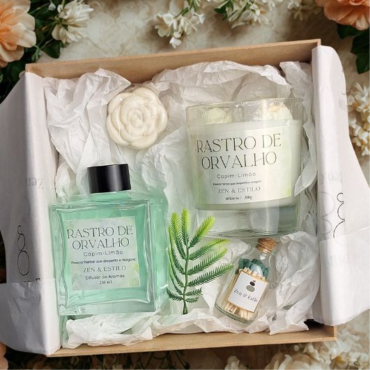 Kit Presente Rastro de Orvalho Capim-Limão Zen & Estilo