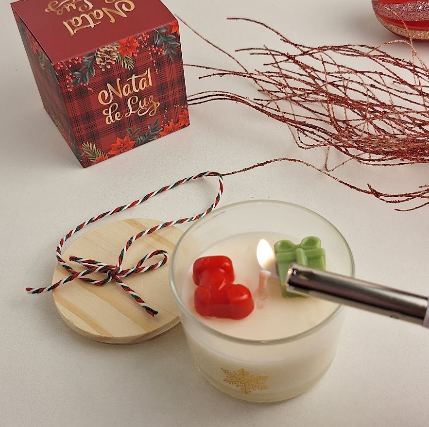 Vela Aromática de Natal Decorada 90g - Imagem 5