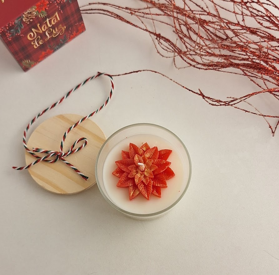 Vela Aromática de Natal Decorada 90g - Imagem 4